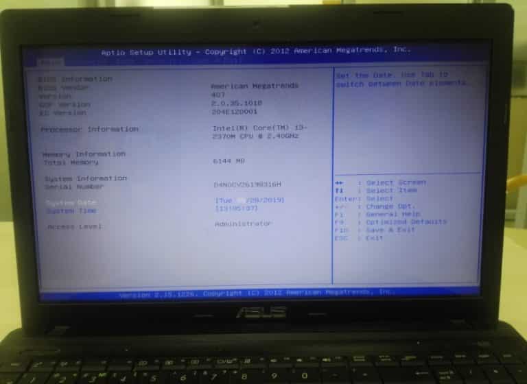 Восстановить биос на ноутбуке асус через биос