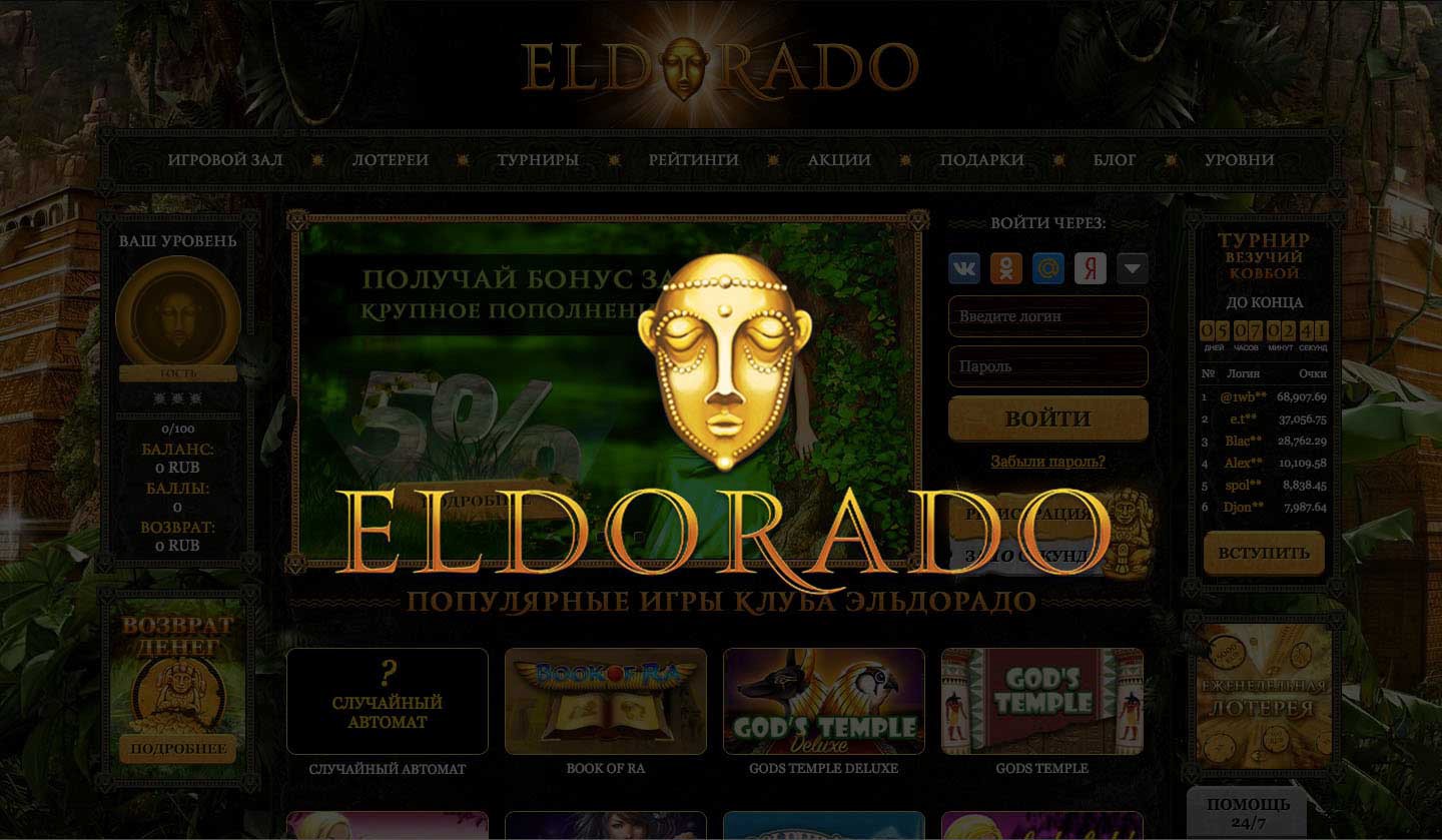 Обзоры онлайн игровых автоматов Эльдорадо