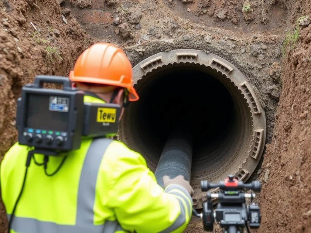 Teleinspection of sewer pipesфото