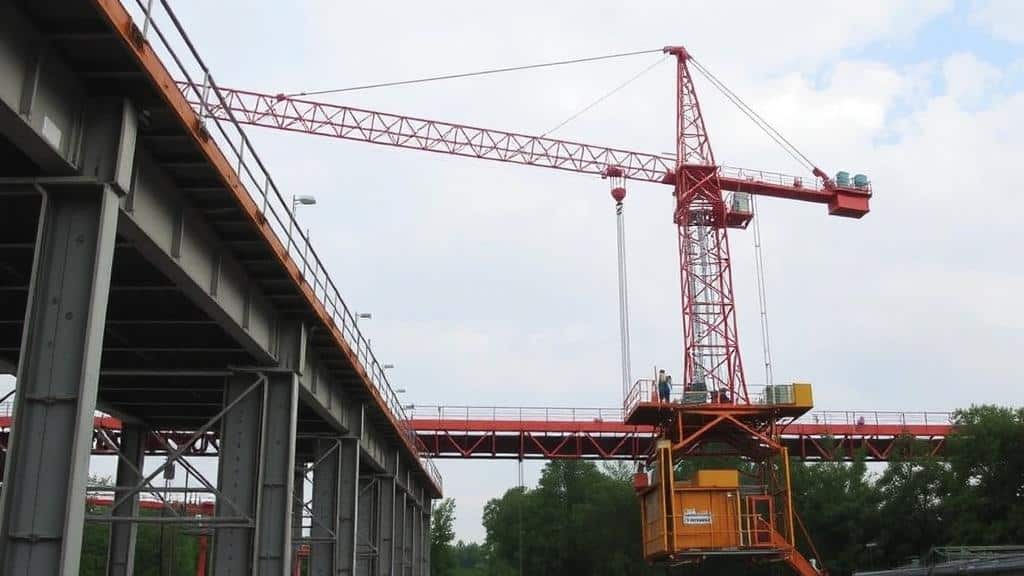 Crane girder installation.фото